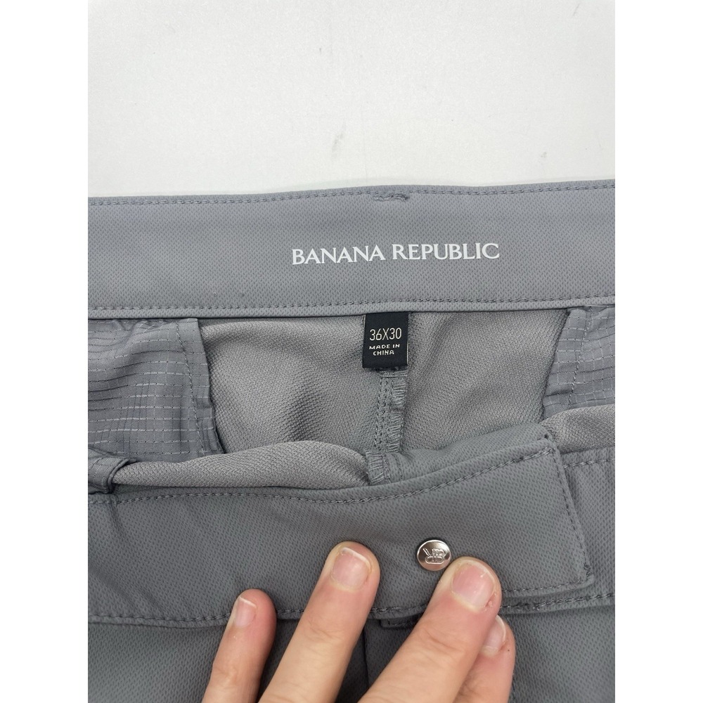 Banana Republic Men's Performance Stretch Golf Casual Office Gray Pants Travel - Picture 6 of 7